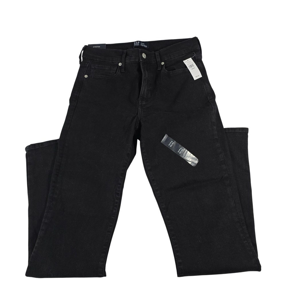 Gap Universal Baby Boot Jeans Black Mid‎ Rise Slim Stretch Denim 10/30